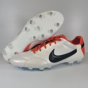 Mens Size 12.5 Nike Premier III FG Soccer Cleats White Orange HM0265 800